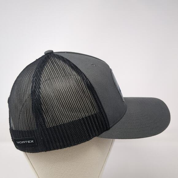 Vortex Snapback Trucker Hat Gray One Size Adjustable Mesh Back Embroidered - Picture 5 of 9